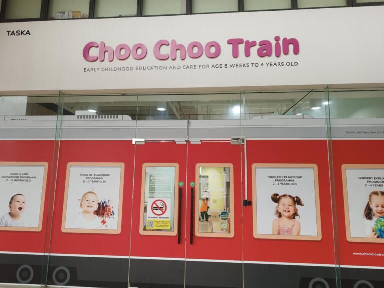 Choo Choo Train early childhood education center with happy children.