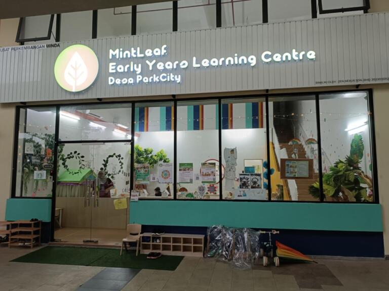 MintLeaf Early Years Learning Centre entrance, vibrant and child-friendly.